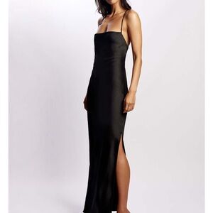 Meshki Black Satin Dress
